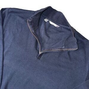 Cutter & Buck Quarter Zip Pullover Large Navy Blue Mock Neck Long Sleeve Sweater